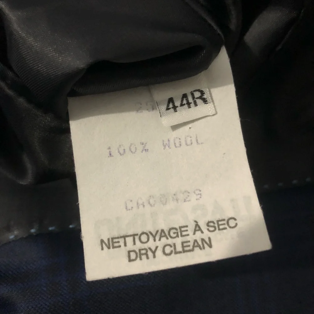 Peter Millar 100% Wool Navy Plaid Two-Button Blazer Men’s 44R Sports Jacket